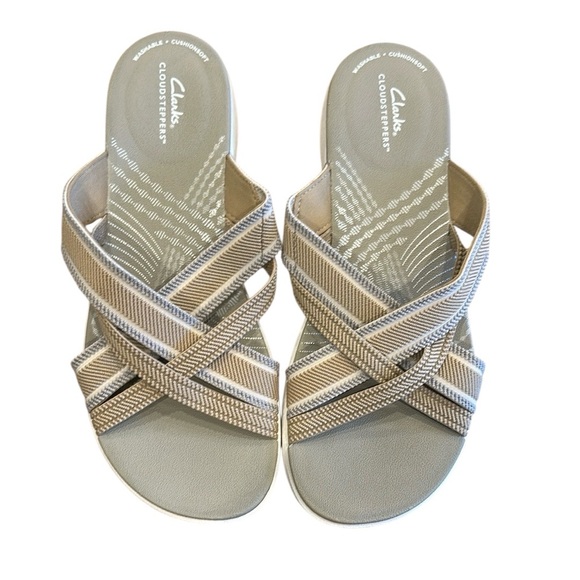 Clarks Women's Beige Sandals - Picture 3 of 4